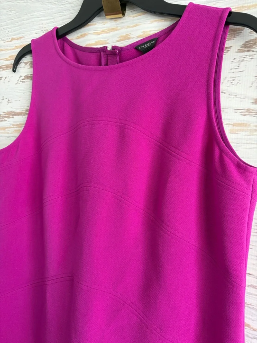Ann Taylor Fuchsia Sleeveless Shift Dress
